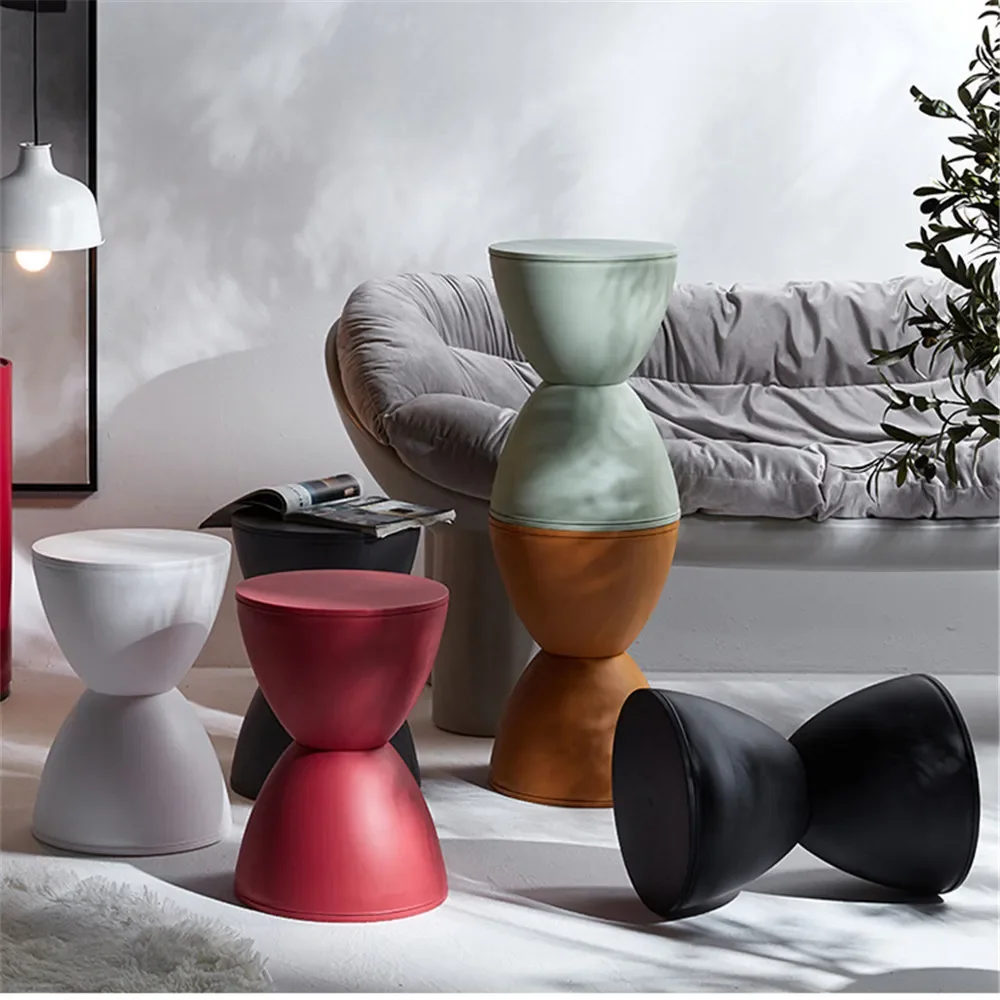 Living Room Home Creative Stool Dwarf Stool Thickened Plastic Simple Round Stool Ins Style Garden Balcony Stools