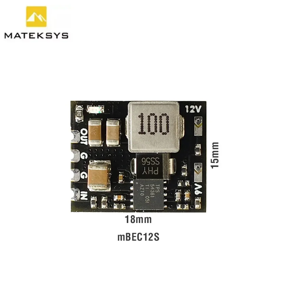 Matek mateksys micro bec 6-60v a 5v/9v/12v-adj módulo regulador step-down para modelo rc avião helicóptero fpv racing drone