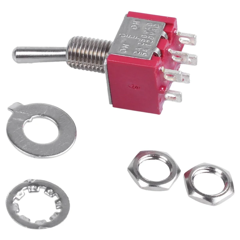 

A70P 12 шт. AC 250 В 2A 120 В 5A 6-контактные клеммы ВКЛ/ВЫКЛ/ВКЛ DPDT тумблеры