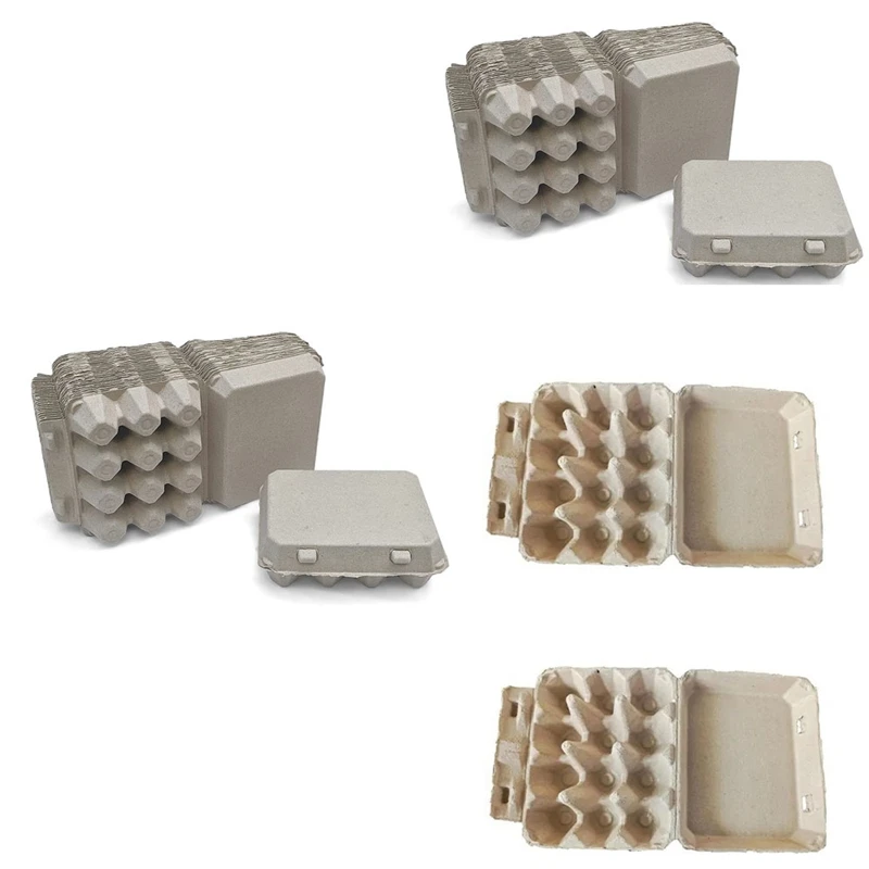 Vintage Blank Egg Cartons- Classic 3X4 Style Holds 12 Large Eggs, Sturdy Design Made From Recycled Egg Box