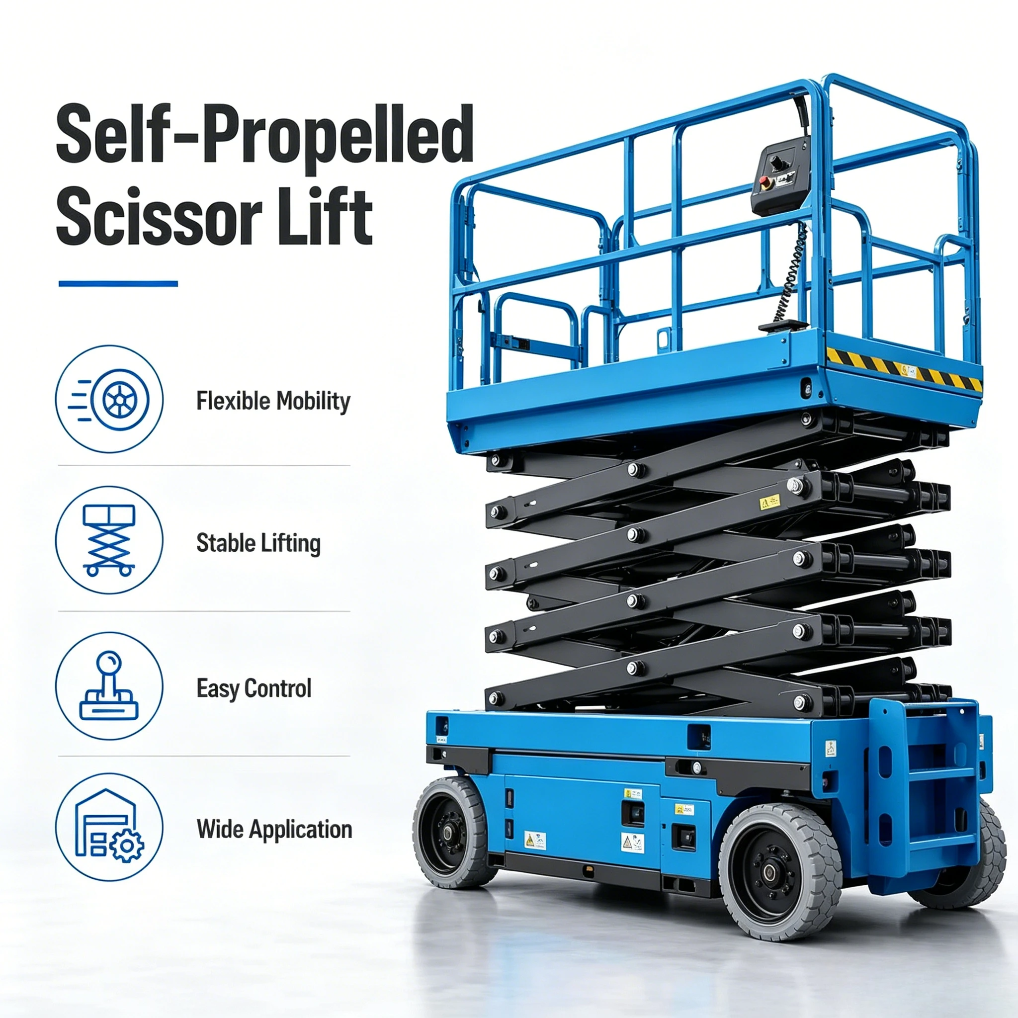 High-quality Electric Scissor Lift High-altitude Work Platform Mobile Self-propelled Lifting Scaffold Hydraulic Scissor Lift