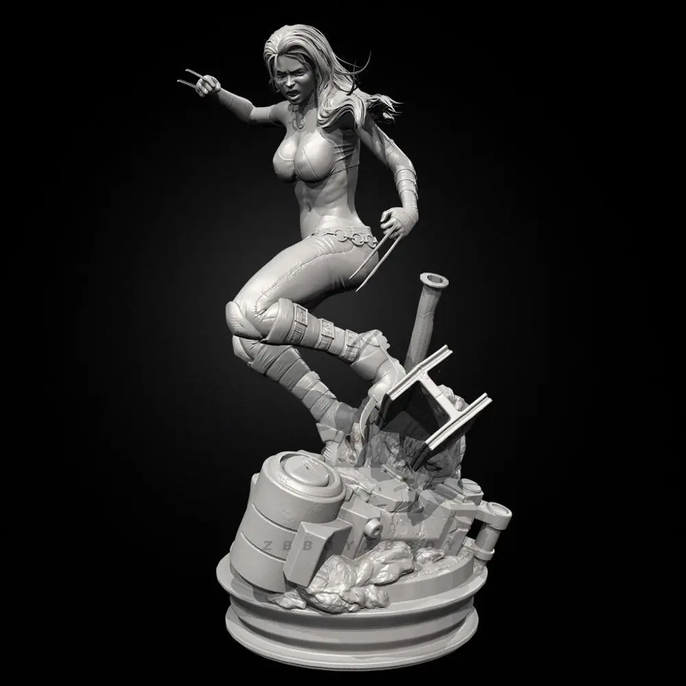 38mm 50mm 75mm Fantasy Wolverine Resin Soldier White Model DIY Coloring Resin Soldier White Model Figurines Decoration Gifts