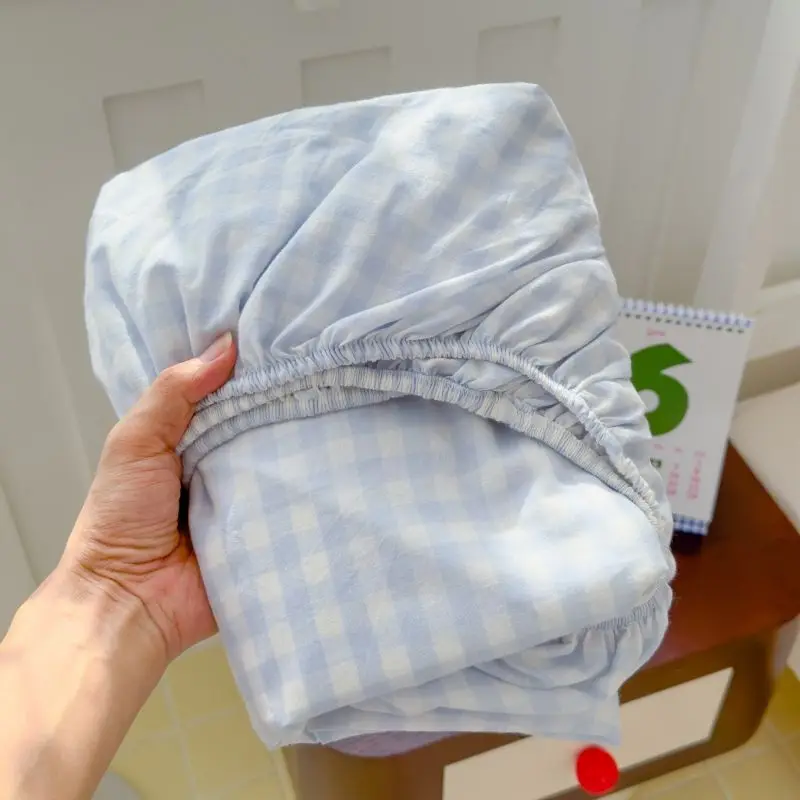 

Ins Bed Sheet, Single Piece Washed Cotton Bed, Single Checkered Bed Cover, Mattress, Dust Protection Cover, All