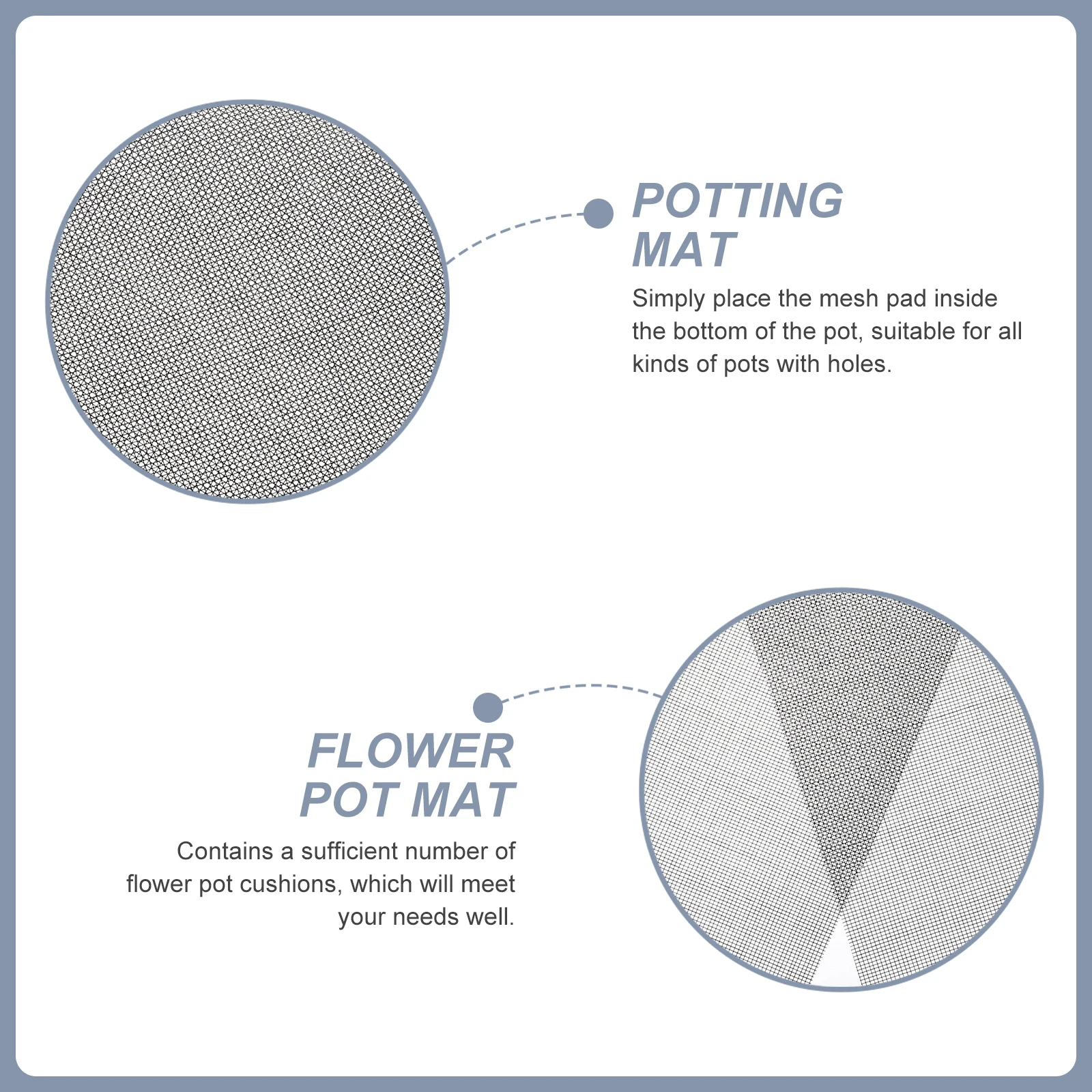 

20pcs Flowerpot Mesh Pad Durable Plant Pot Bottom Net For Drainage Hole Garden Flowerpot Pad Bonsai Planter Accessories