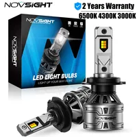 NOVSIGHT 6500K 4300K 3000K 3 Color Headlight H7 LED H4 H11 H8 H9 9005 HB3 9006 HB4 9012 Car Headlight Bulbs 60W 13000LM Headlamp