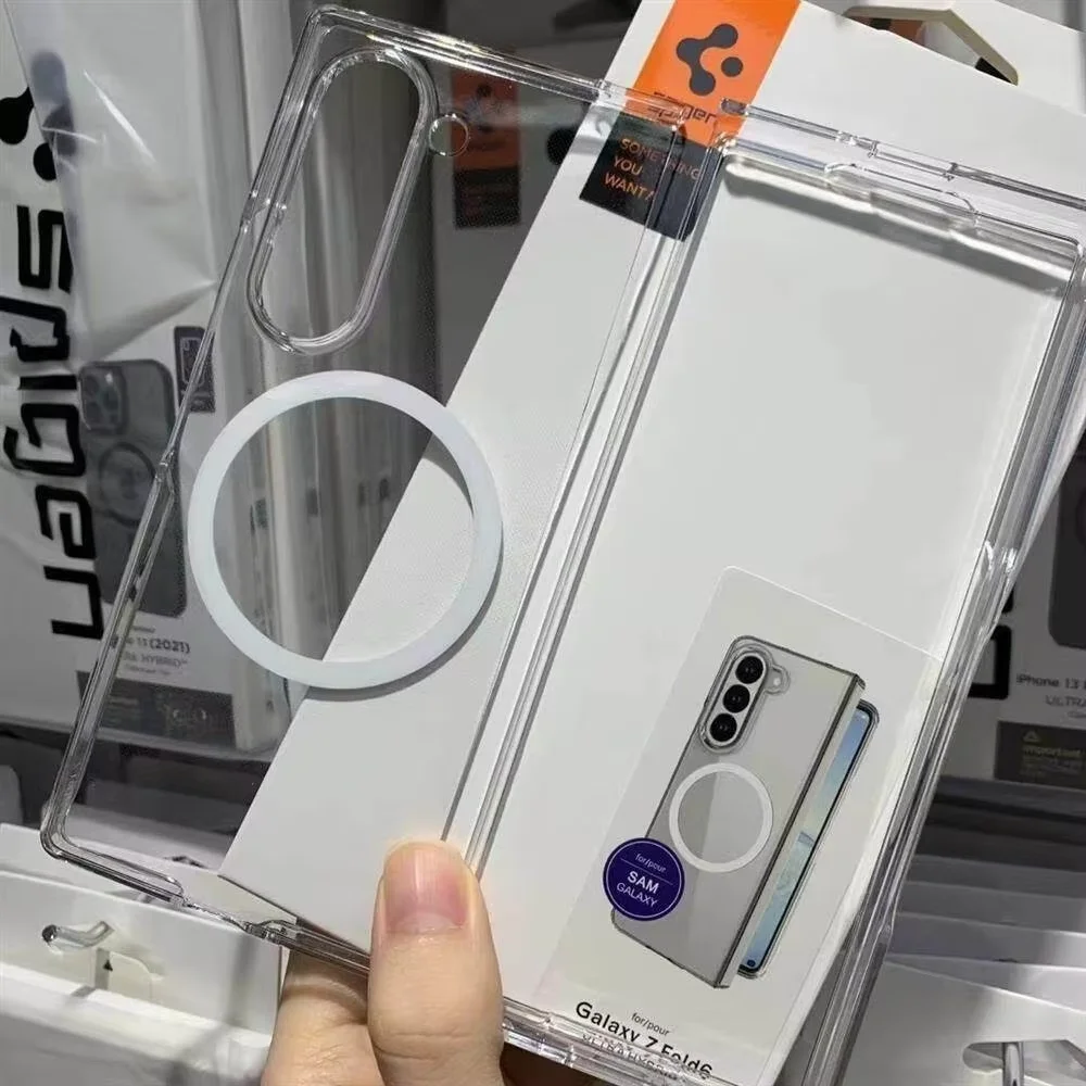 Przezroczyste etui magnetyczne Spigen z PC do Samsunga Fold8Ultra, kompatybilne z bezprzewodowym ładowaniem Magsafe, etui na telefon do Fold8 Fold7 Fold6 Fold5 — zdjęcie produktu 7