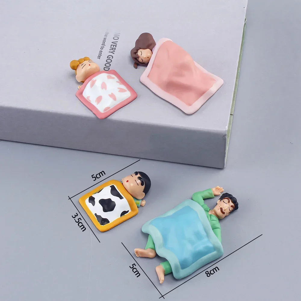 Hot Anime Animation Derivatives Set of 4 One Family Cover The Quilt Sleep Model Desktop Decoration Brithday Present for Friend