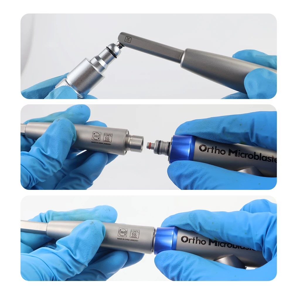 الأسنان 2in1 الألومنيوم أورثو Microblaster رش المياه Microetcher الرملي الألومينا بندقية ربط 2/4 حفرة KV/PTL المقرنة