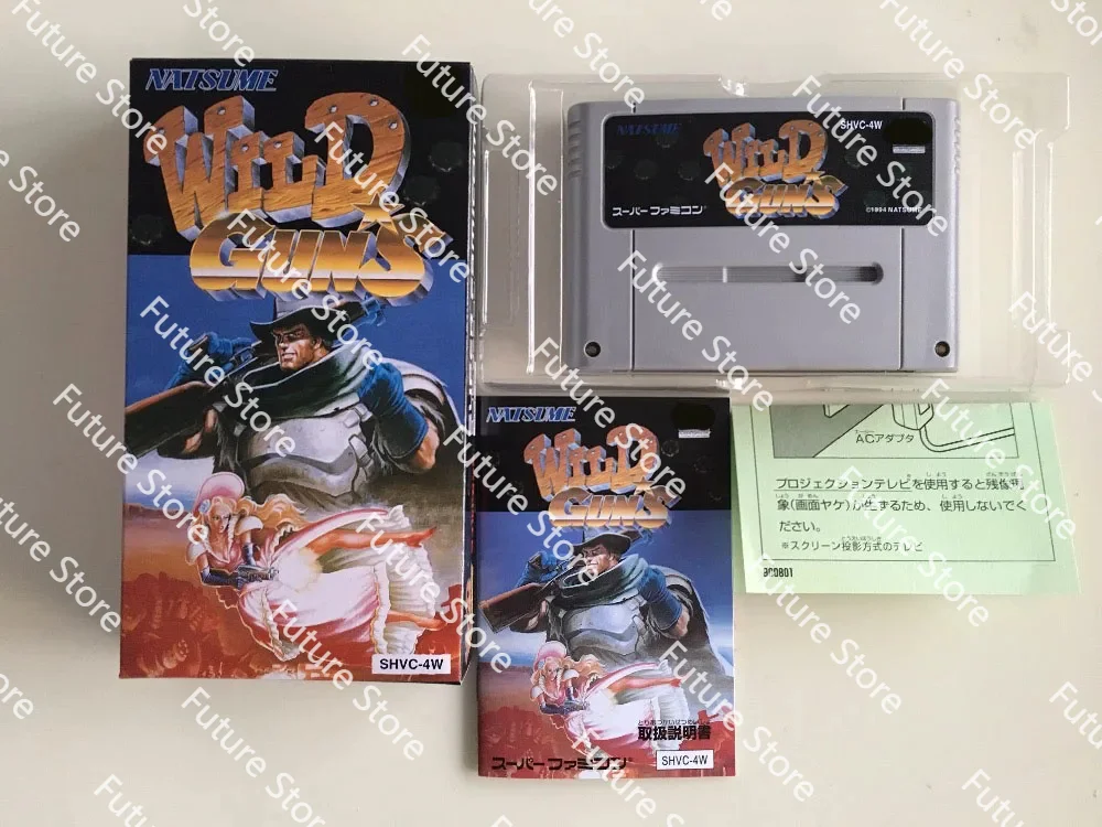 16Bit Games ** WILD GUNS ( Japan NTSC-J Version!! Box+Manual+Cartridge!! )