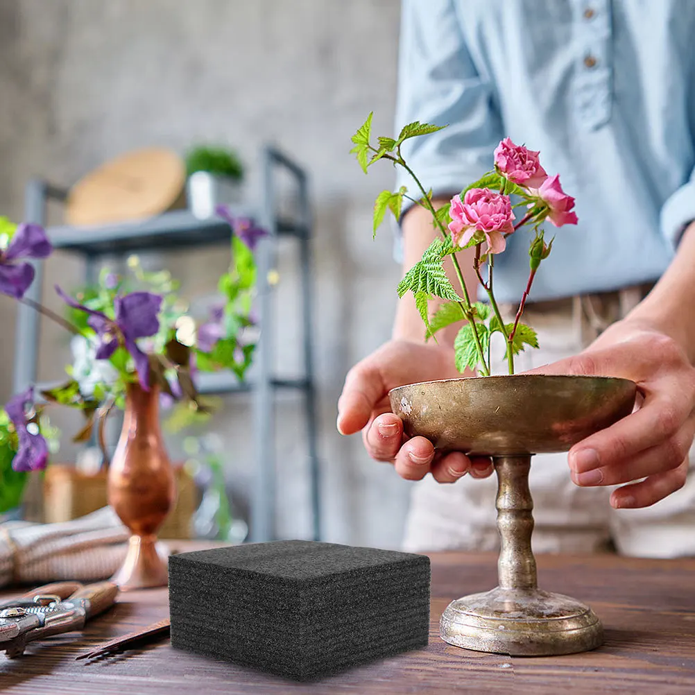 2 قطعة كتل رغوة الأزهار لترتيبات الزهور عالية الكثافة أسود خفيف الوزن قابلة لإعادة الاستخدام مادة Epe ديكور منزلي للزفاف الحرفية #3