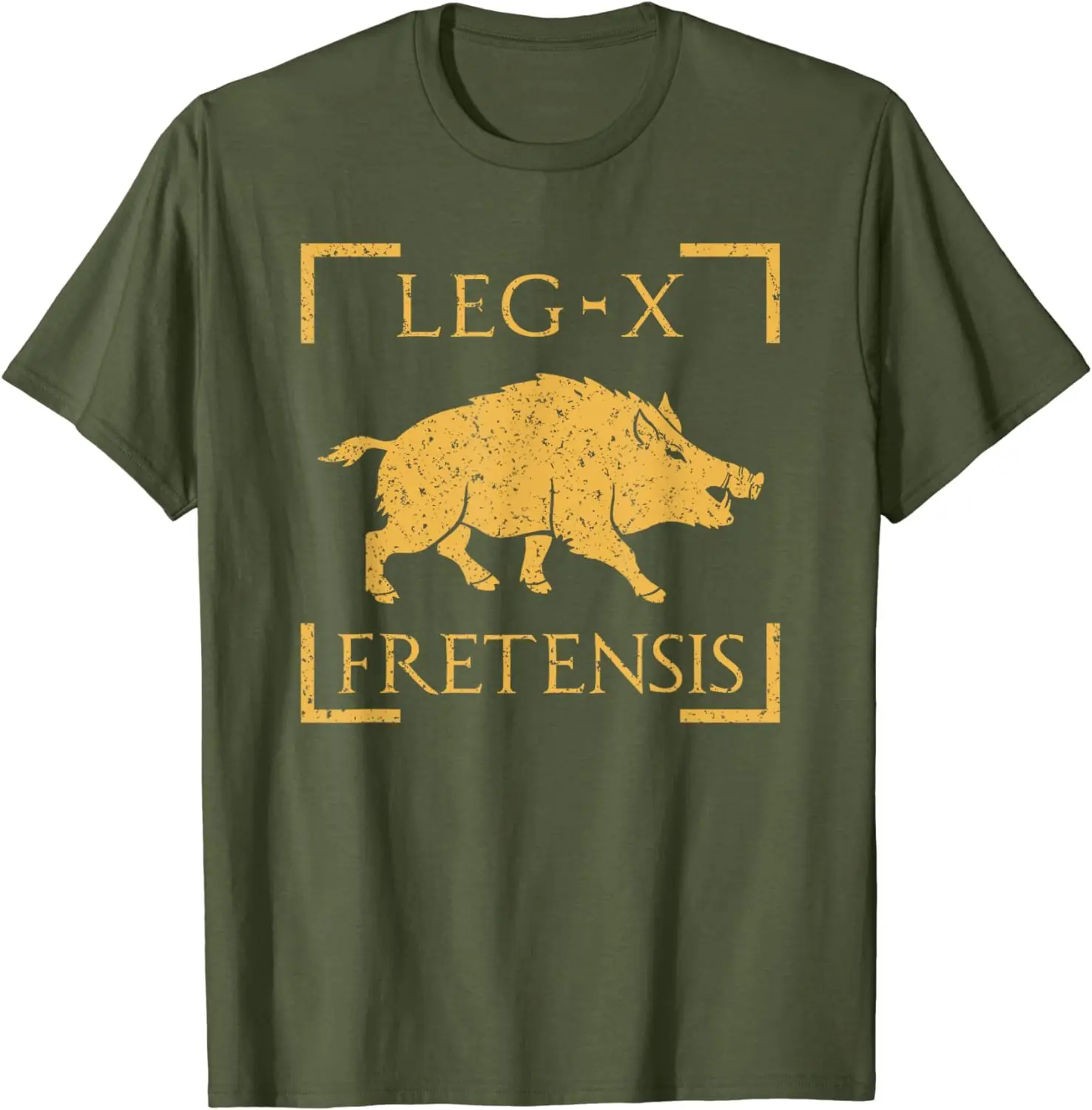 Legio X Fretensis Boar Emblem Roman Legion T-Shirt Short Sleeve Casual 100% Cotton T Shirt