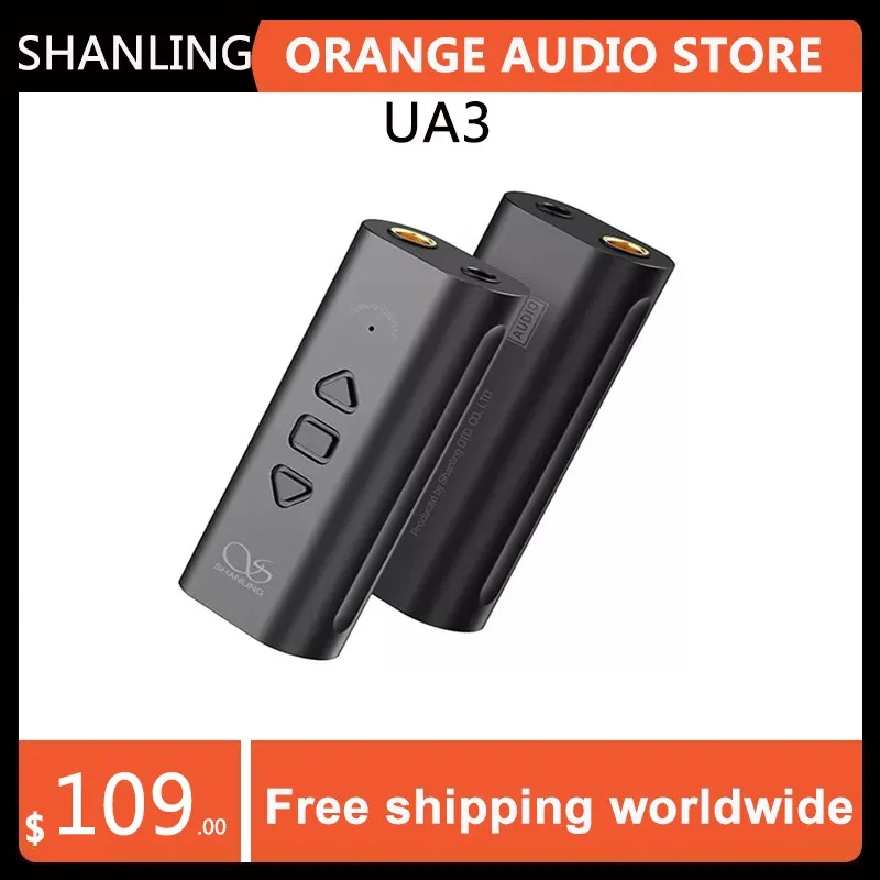 

SHANLING UA3 Mini Portable USB DAC/AMP Headphone Amplifier AKM AK4493SEQ chip Type-C to 3.5/4.4mm Audio Cable PCM768 DSD512