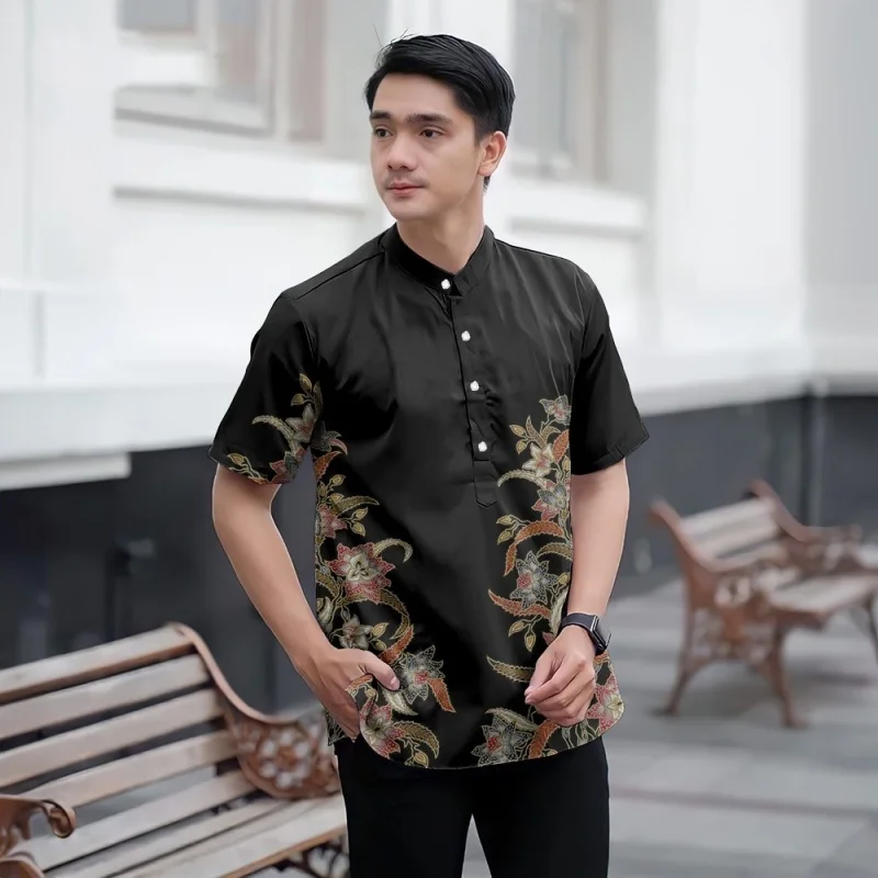 

Мужская рубашка с цветочным узором, винтажная футболка с 3D-принтом, летние уличные топы, футболки с коротким рукавом, поло с воротником-стойкой