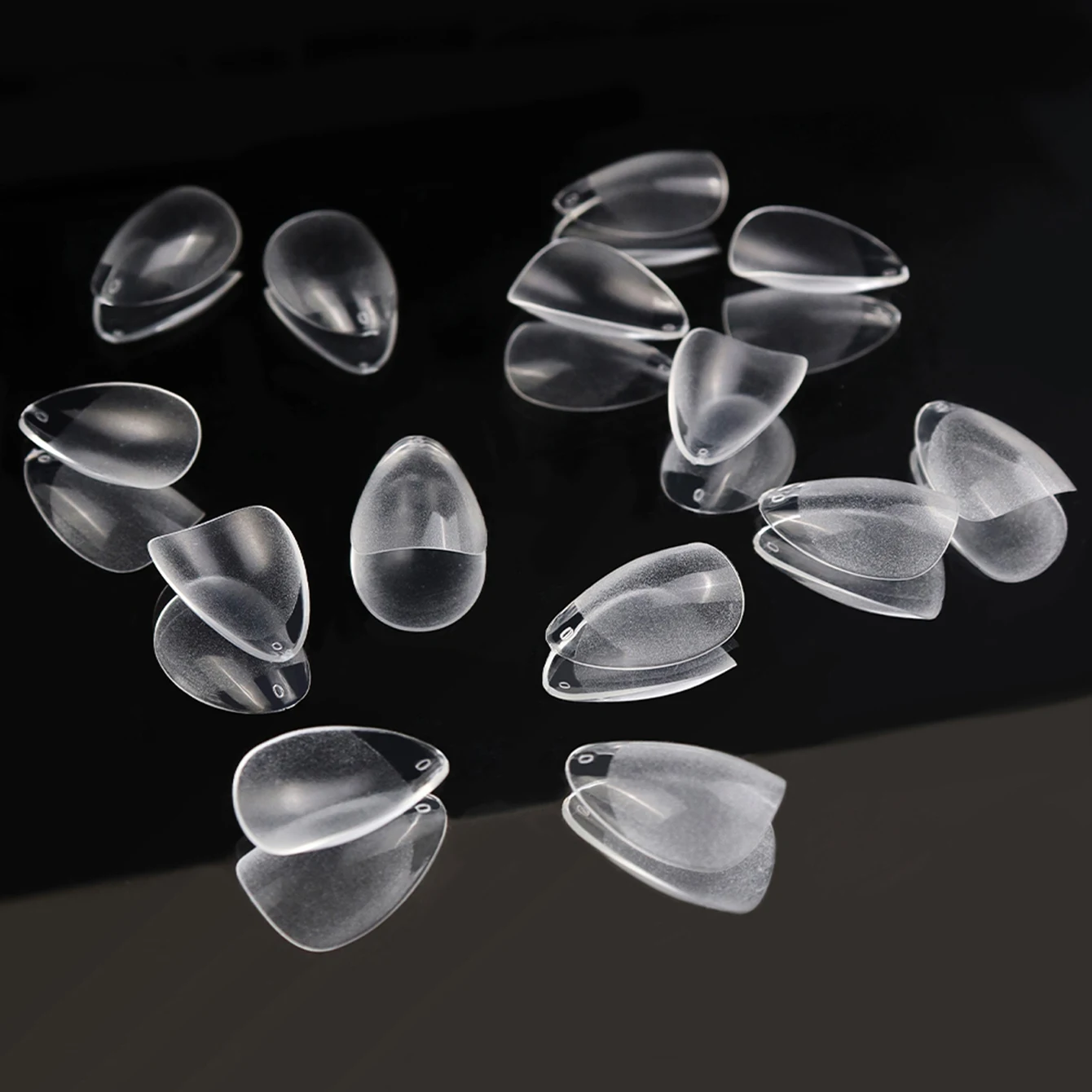 Short Almond Nail Tips: 120PCS Soft Gel Tips for Full Cover Gel X Nail Tips Pre Etched - PMMA Resin Clear False Nails 12 Sizes