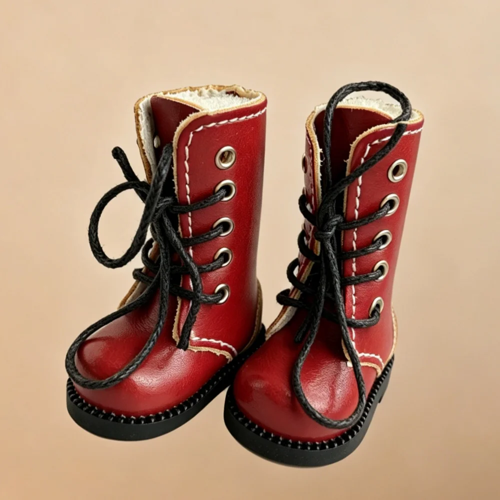 Tilda – bottes de poupée, chaussures de jouet pour poupée Blythe Pullip, Mini bottes d\'hiver en cuir de 1/8 cm pour accessoires Blyth, 3.8
