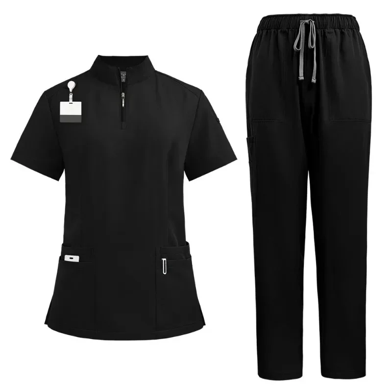 Uniformes quirúrgicos médicos y enfermeros para mujer, conjunto de ropa de trabajo para salón de belleza, Top-Pants clínicos, traje de túnica de enfermería para Spa