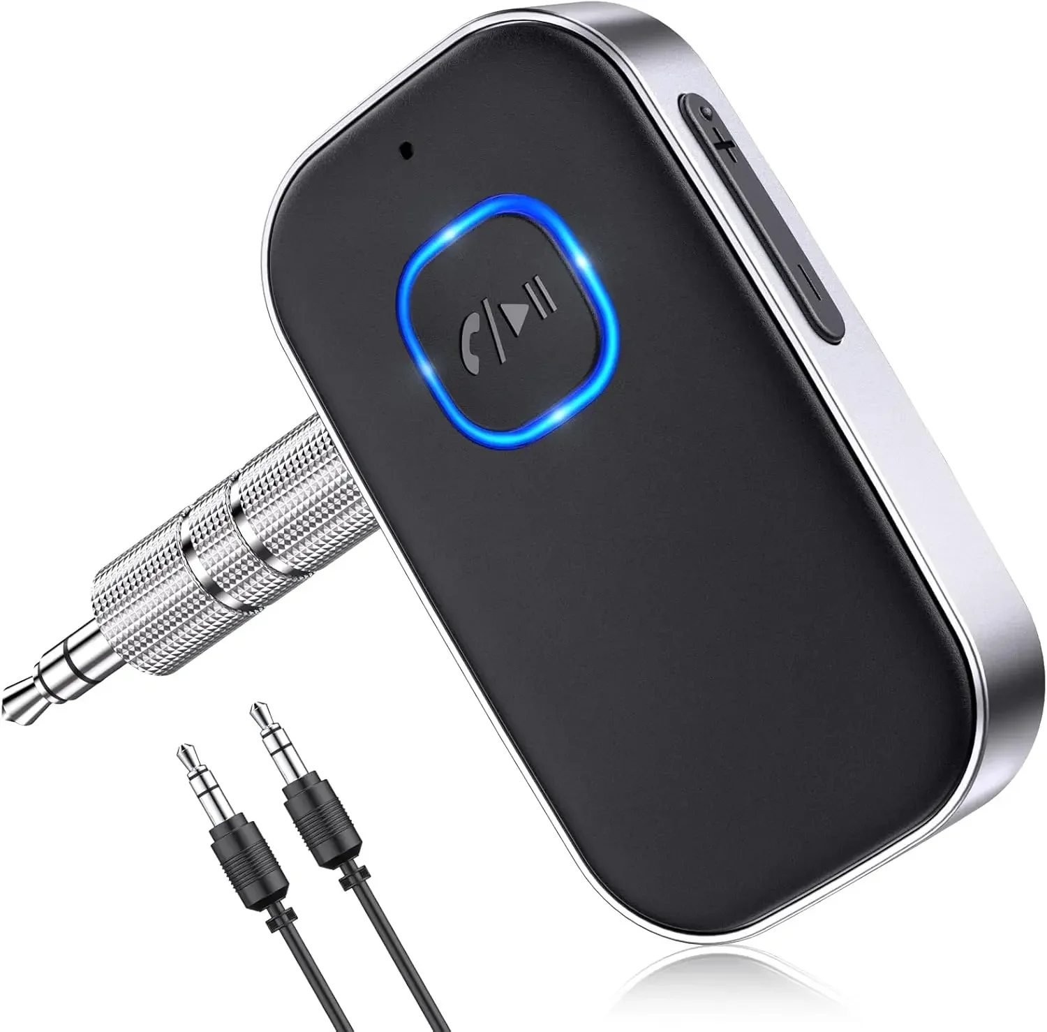 

In-Car Bluetooth Receiver, Noise Canceling 3.5mm Wired Headset Receiver, Hands-Free Calling,16 Hour Battery car accessories