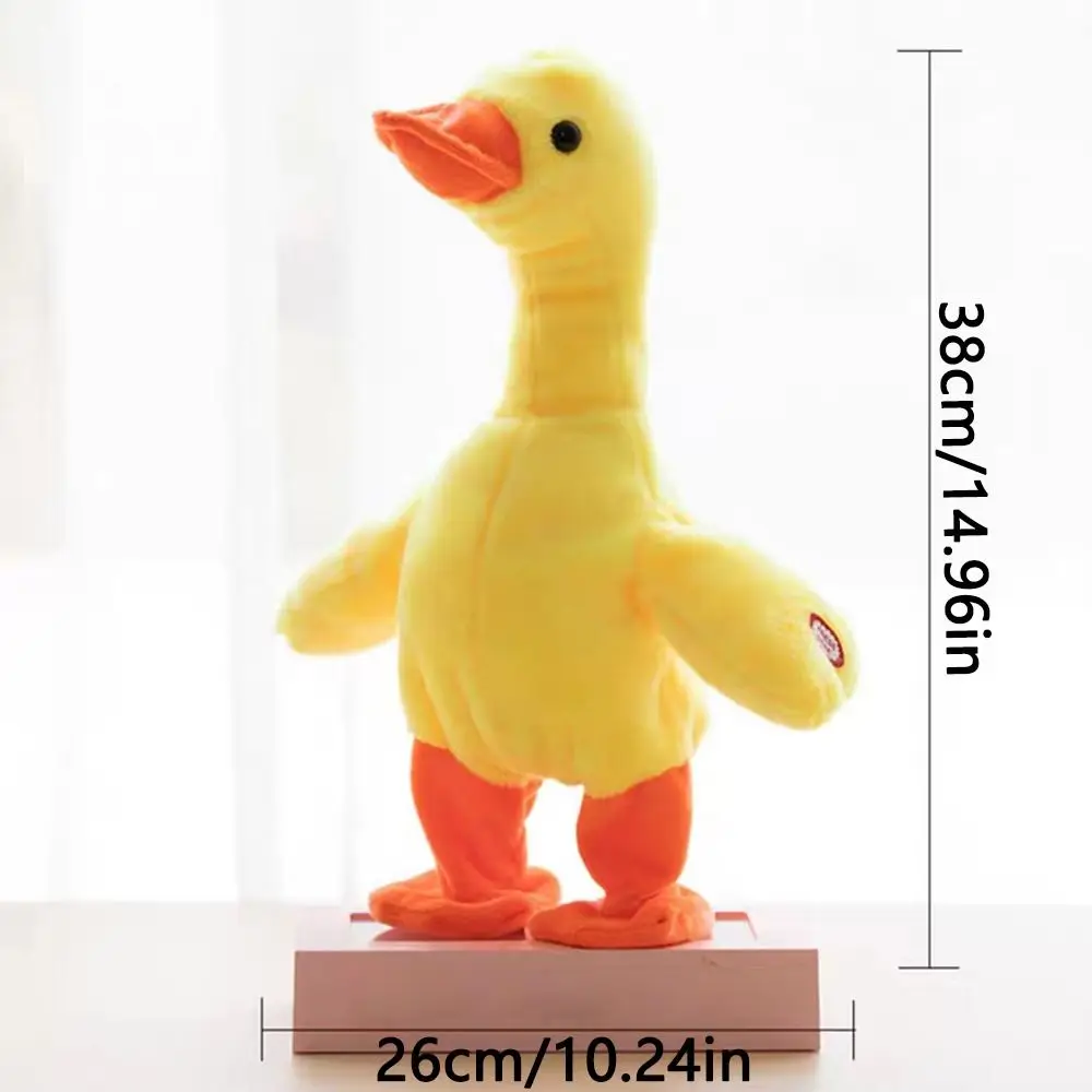 138 pato parlante musical, juguete eléctrico multifuncional para caminar, pato de peluche suave, pato educativo que canta, juguete para bebé