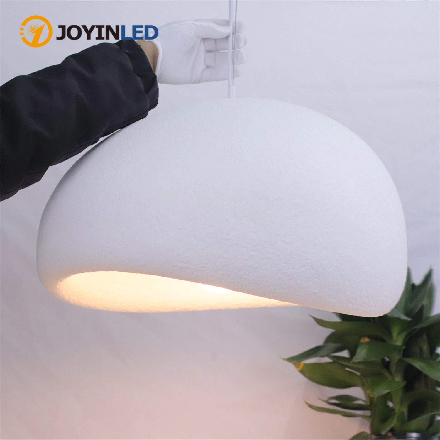 

JOYINLED Wabi Sabi Pendant Lights White Modern Japandi Chandelier Light Fixture for Living Room Bedroom Restaurant Hanging Lamp