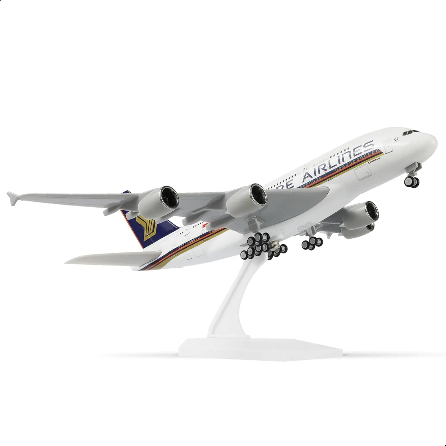 

1/240 Singapore A380 Airplane Model Kit with Display Stand for Adult Birthday, Holiday, Business Aviation Gift or Collectible