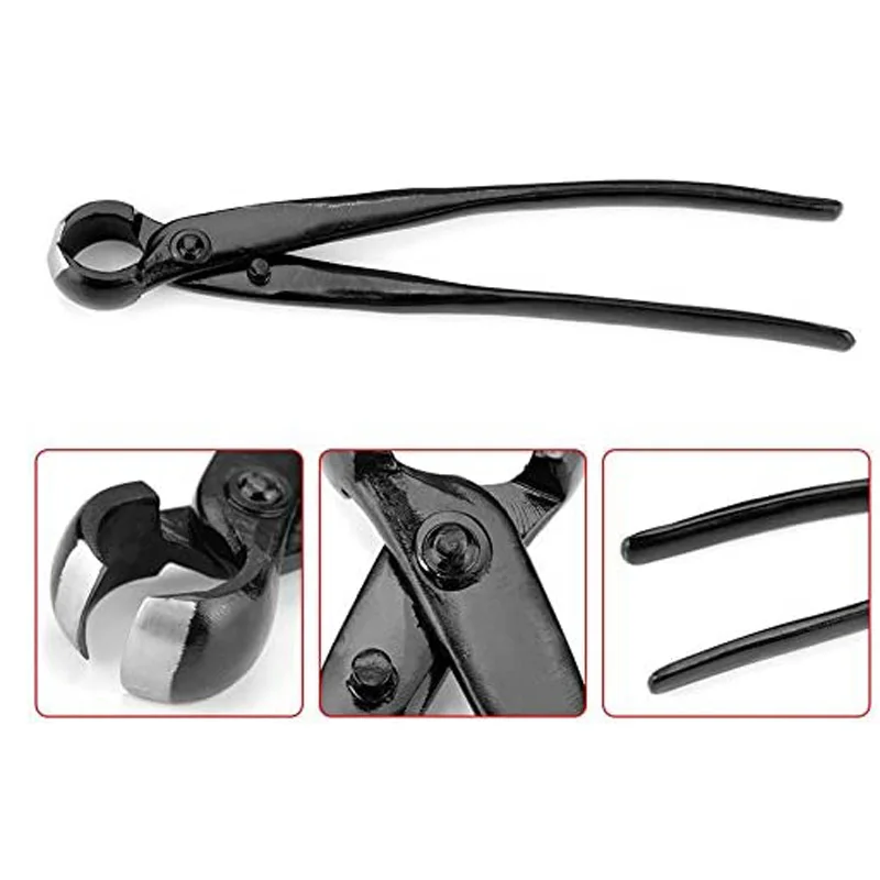 Bonsai Concave Branch Cutter, 8.4 Inch Manganese Steel Alloy Sharp Blade Round Edge Knob Cutter, Gardening Concave Pruner
