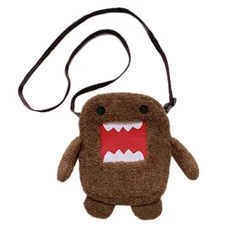 Domo Kun pluszowa mała torba na ramię Mini torby typu Crossbody dla kobiet dzieci chłopcy dziewczęta Kawaii śliczna torba na telefon