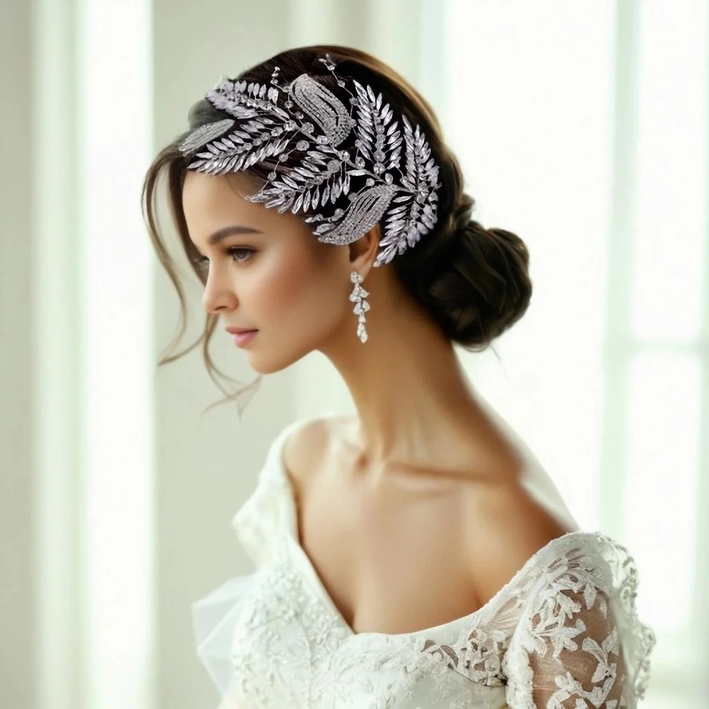 

Luxury Rhinestone Headband for Bridal Wedding Headpiece Bride Hair Accessories Princess Headwear Women Headdress HP460