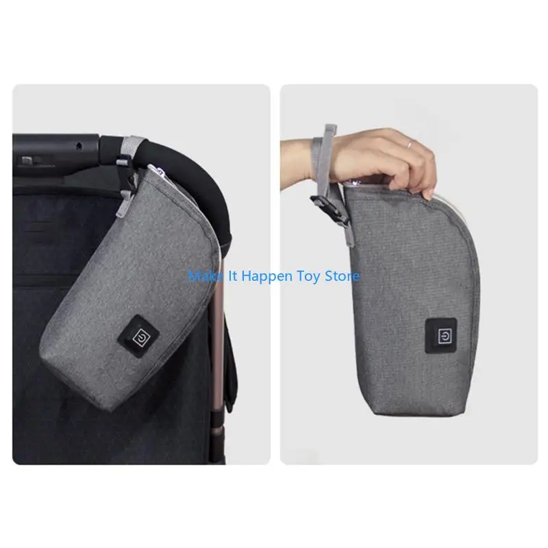 28EC USB Scaldabiberon Portatile da viaggio Scaldalatte Biberon per biberon Copertura calda Termostato isolante Borsa per il