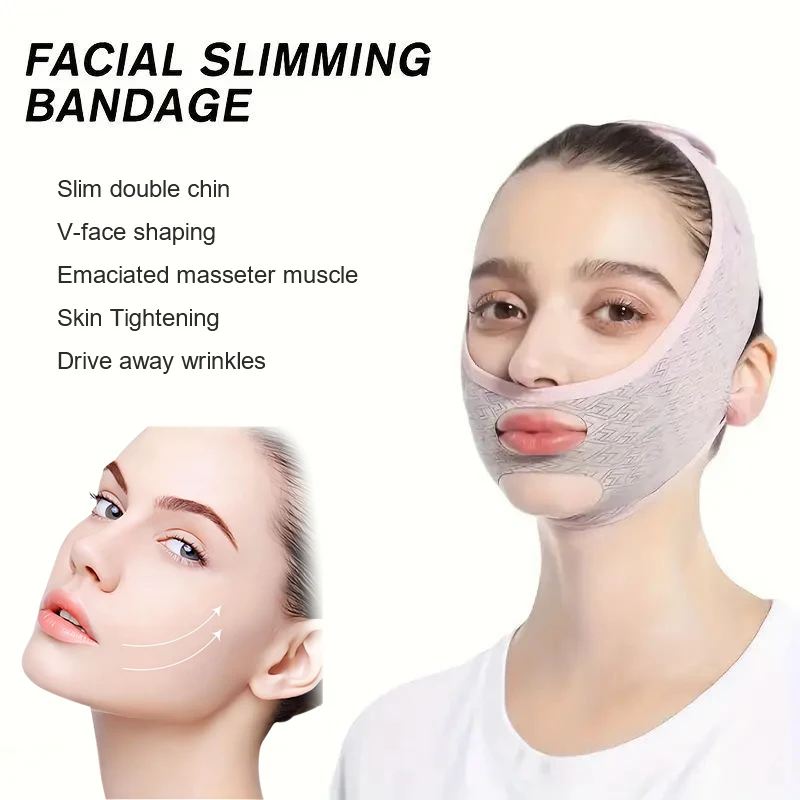 Thin Face Mask V-shaped Face Shaping Bandage Lifting Tightening Wrinkle Removing Preventing Facial Sagging Fully Wrapped