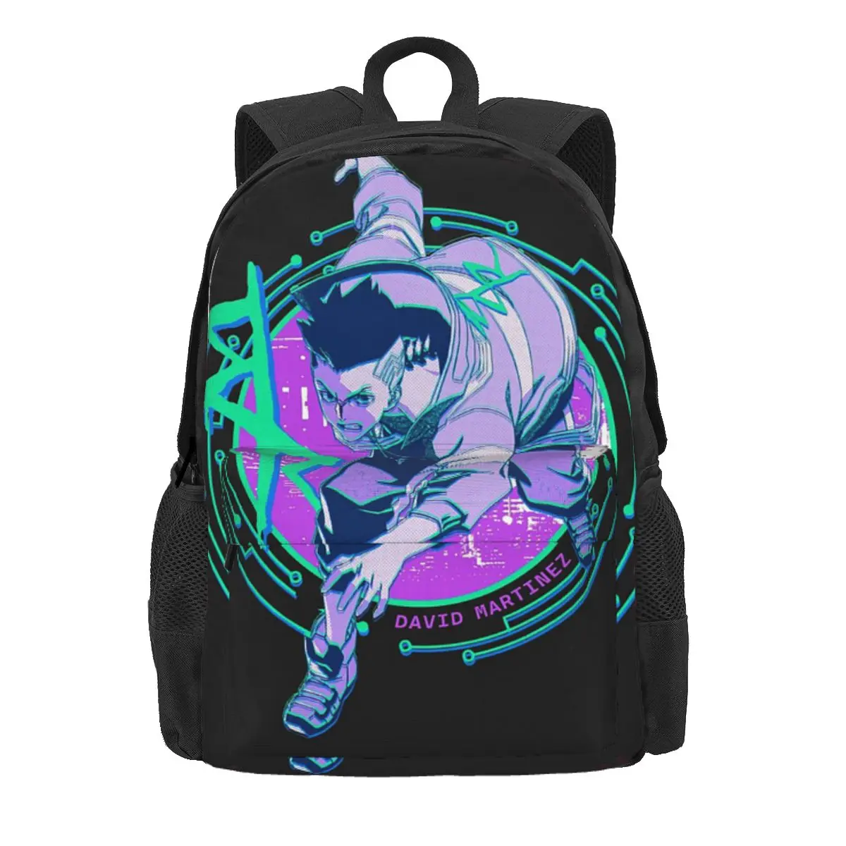 

David Cyberpunk Edgerunners C Backpack Daypack Large Capacity Kids BookBag School Bag Shoulder Bags for Men Women