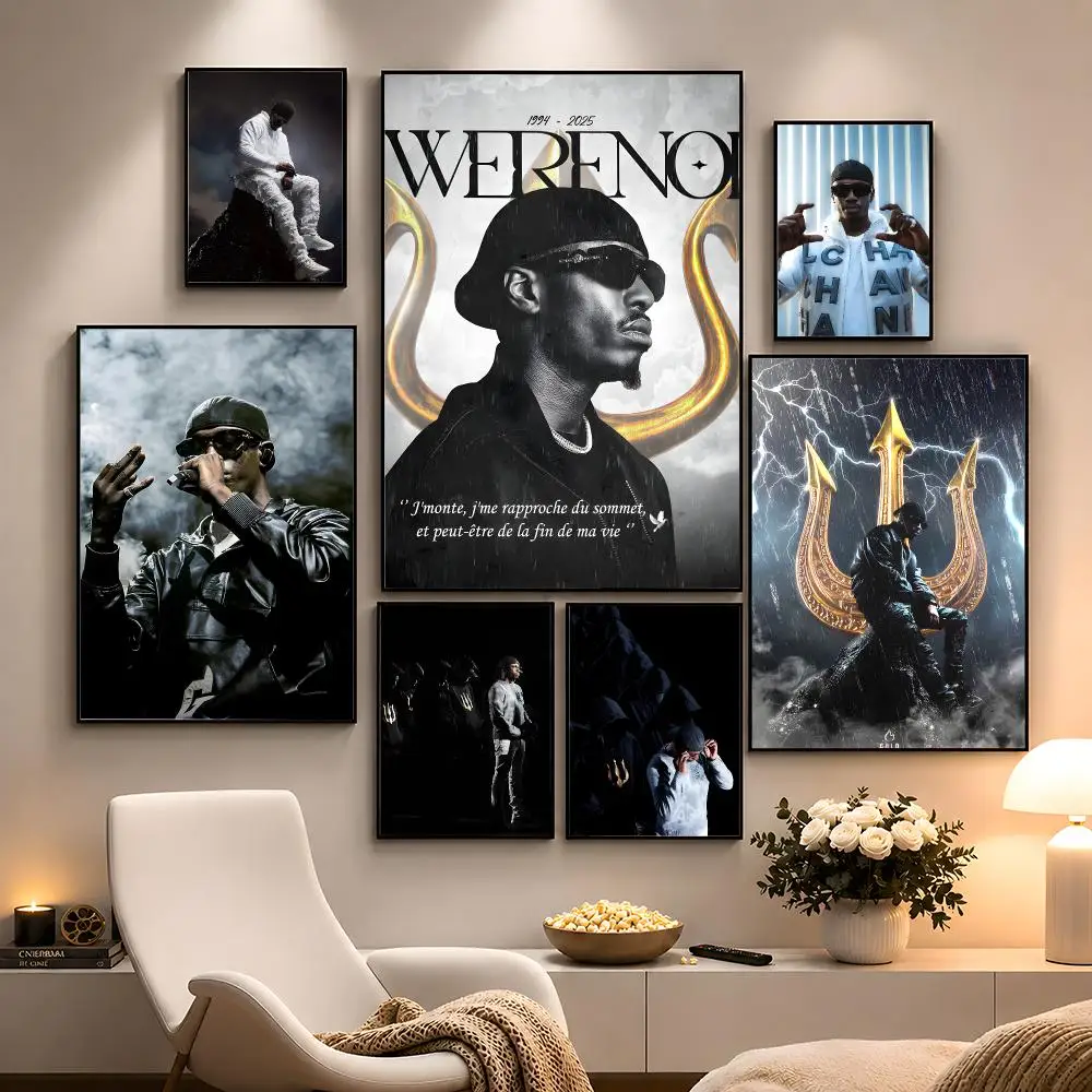 Rapper Werenoi French Rap Poster Peel And Stick Wall Art PP Waterproof HD Bedroom Living Room Home Decor Gift