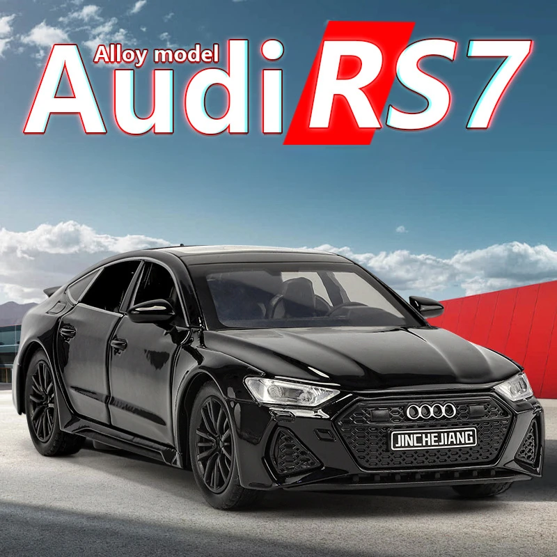 Diecast 1:32 Audi Rs7 Sportback Legering Automodel Geluidslicht Gegoten Metalen Speelgoedvoertuig Jongen Verjaardagscadeau Collectie Miniatuur