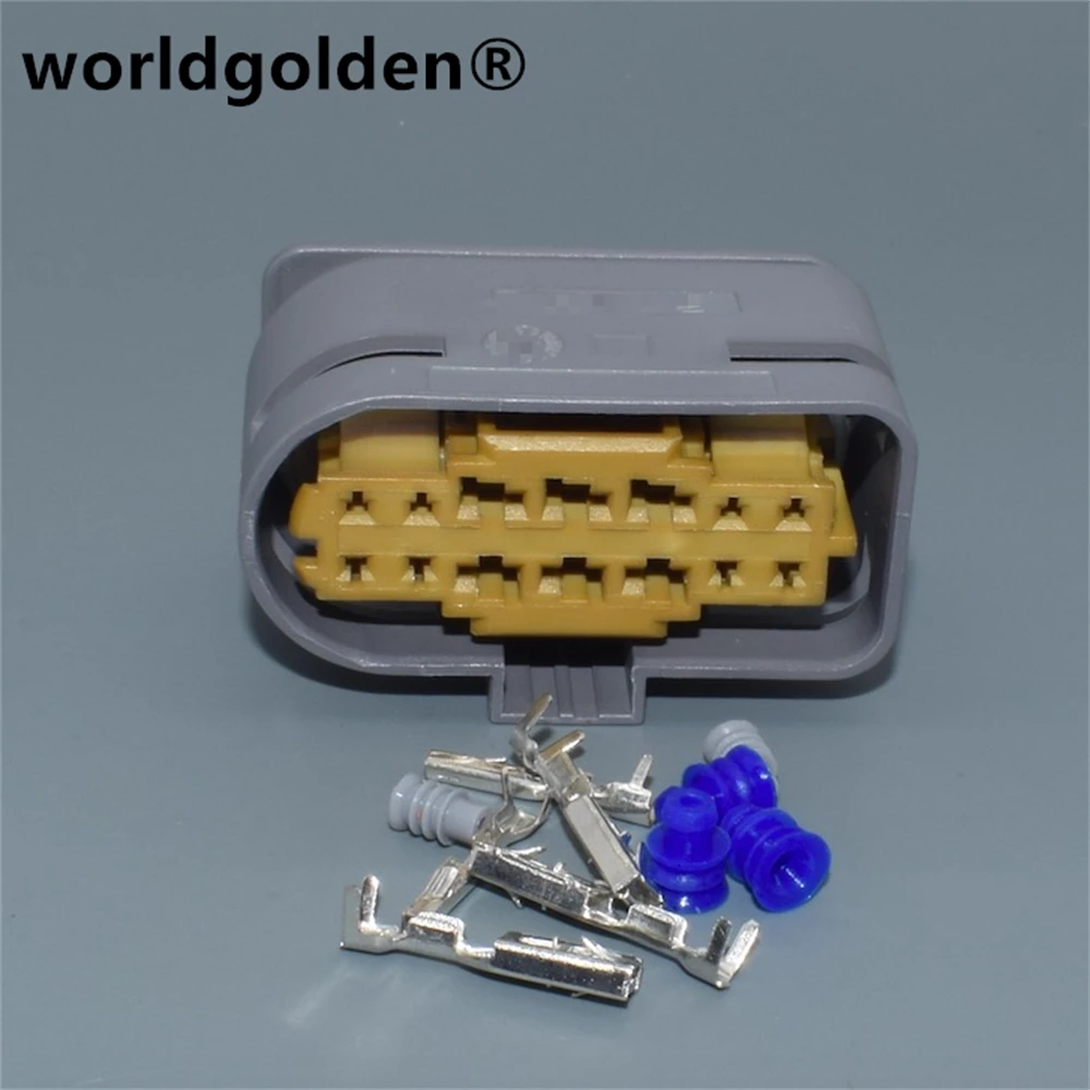 worldgolden 14 Pin 1.2 3.5 Series Automobile Wire Harness Waterproof Socket Car Sealed Composite Connector A0525456026