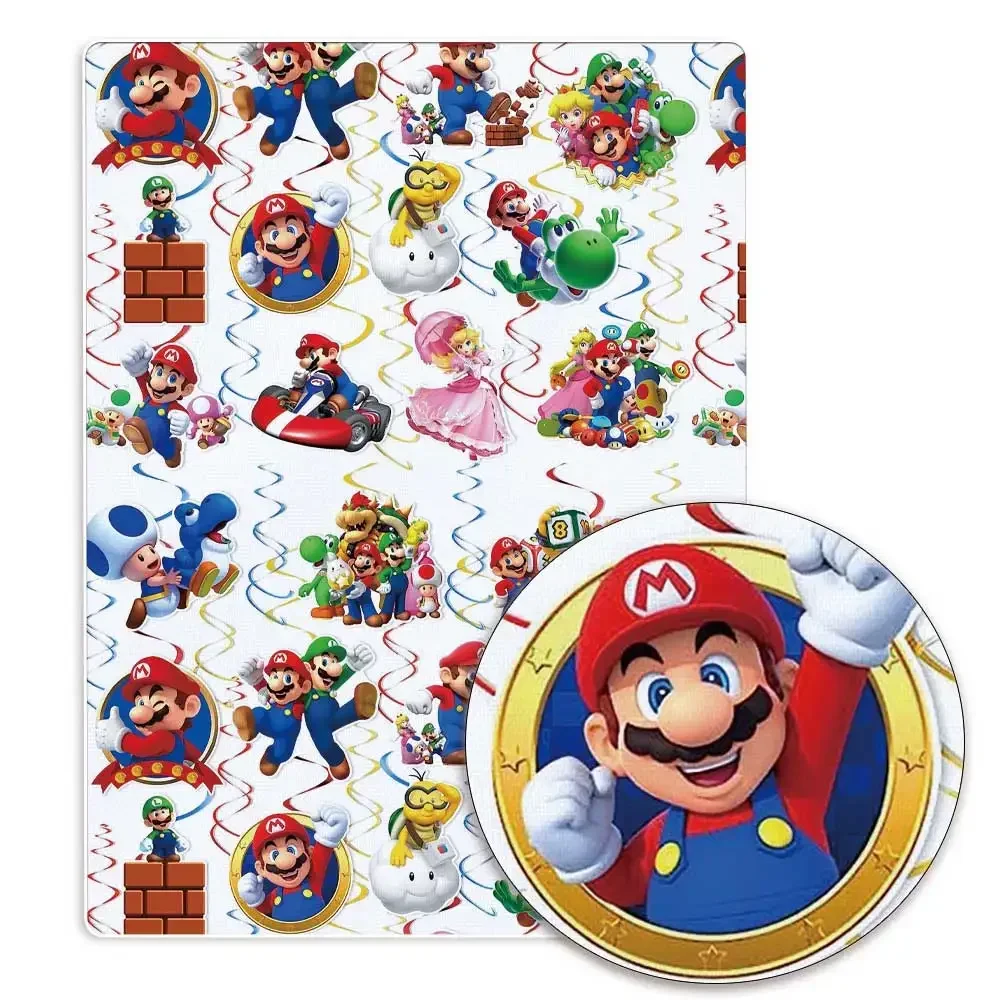 Bandai Mario Spiel Fabric140*50cm Handgemachte Nähen Patchwork Quilten Baby Kleid Hause Blatt Gedruckt Stoff Stoff Nähen Kinder 8