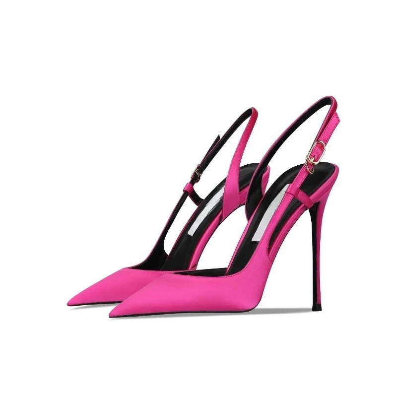 European and American Style One-word Buckle Sandals Women's 2026 New Thin Heel Bag Head Sexy Sandals