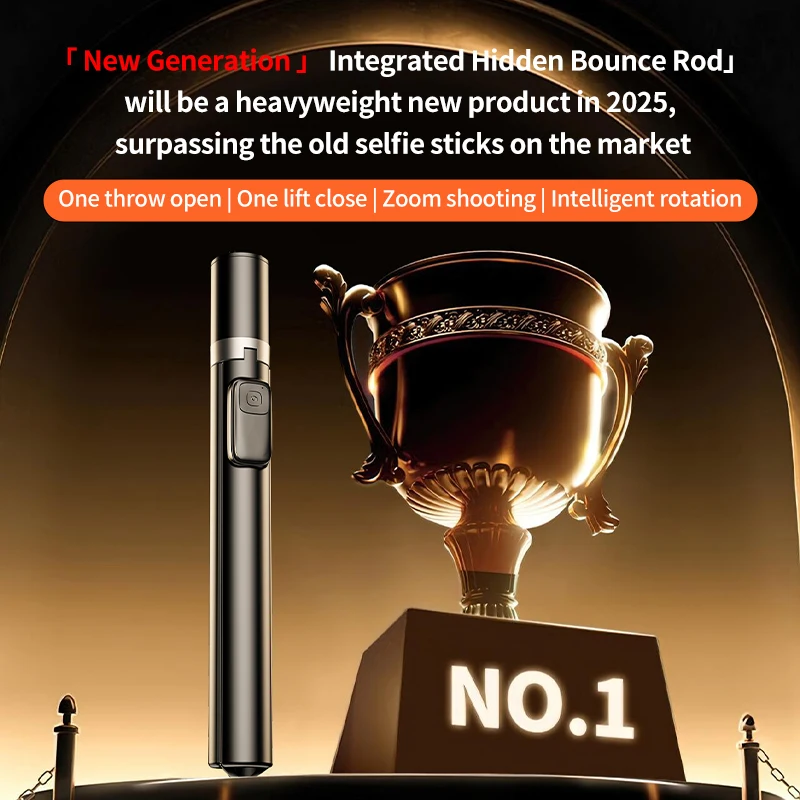 Handheld Selfie Stick 360° Rotation Foldable Tripod Stand Desktop Phone Holder With Bluetooth Remote for Shooting Live Streaming