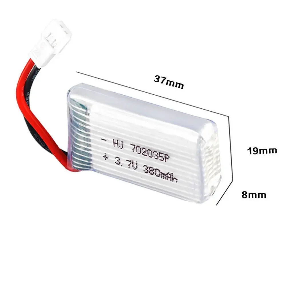 3.7V 20C 380mAh 702035 Li-Po Battery for SYMA X5C-1 X8TW X5SW Hubsan X4 H107 MJX F47 DFD F180 Quadcopter RC Drone Spare Parts