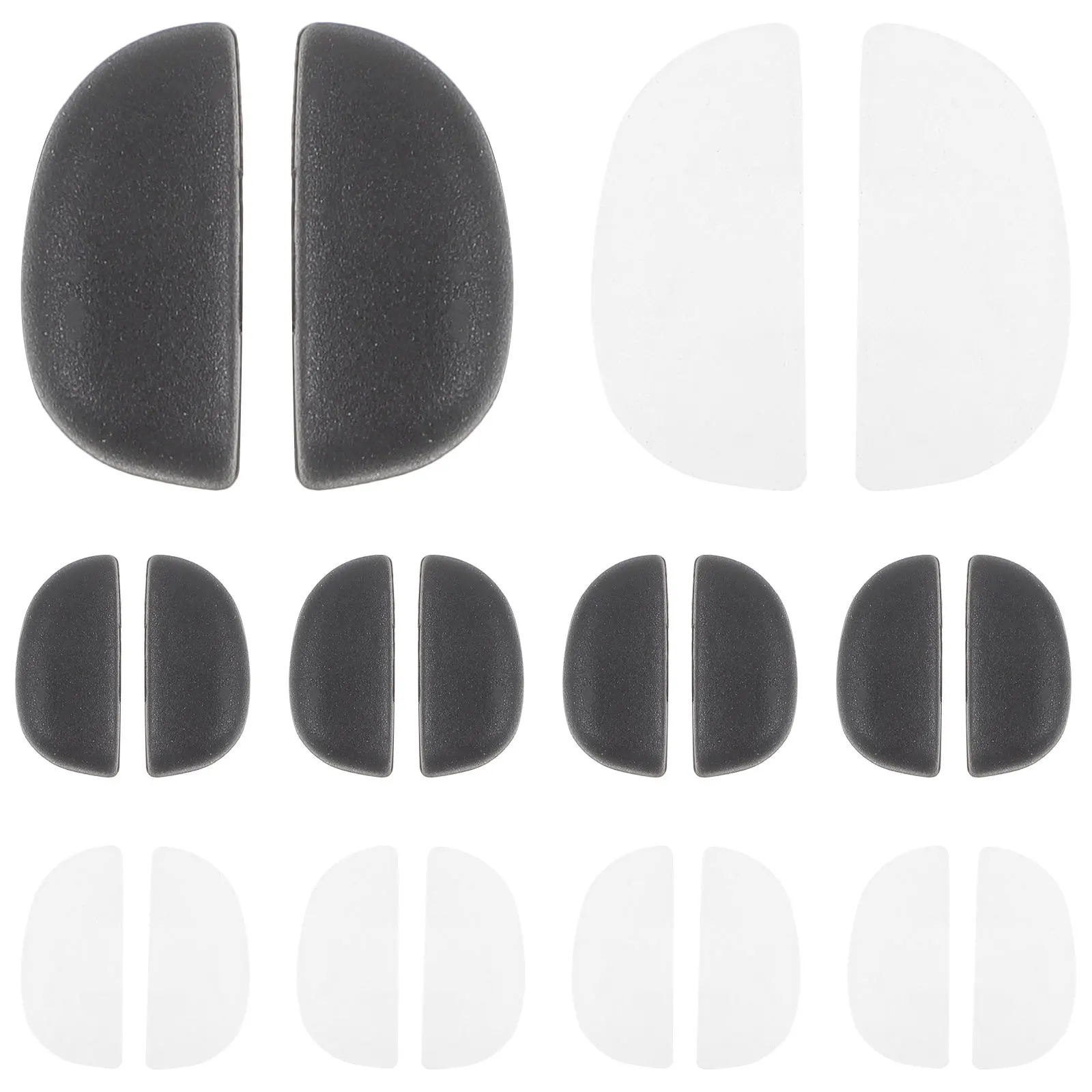 10Pairs سيليكون مخدات أنف للنظارة للنظارات المضادة للانزلاق تصميم مريح الارتفاع زيادة دعم مخدات أنف للنظارة للنظارات #6