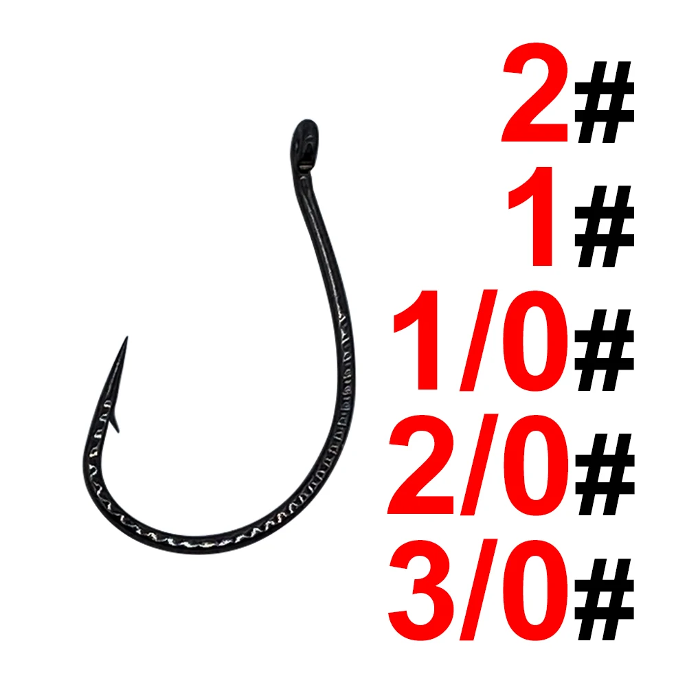 50Pcs 8003 Fishhook Lure Hook Wacky Fishing Group Soft Worm Hook Mandarin Fish Sea ​​Bass Turn Up Your Mouth Barb Hook