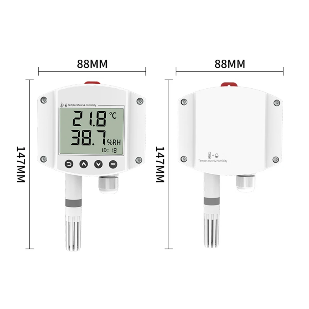 Industrial Temperature Humidity Sensor with LCD Display High-Precision Temperatures Transmitter Humiditys Detector RS485 Analog