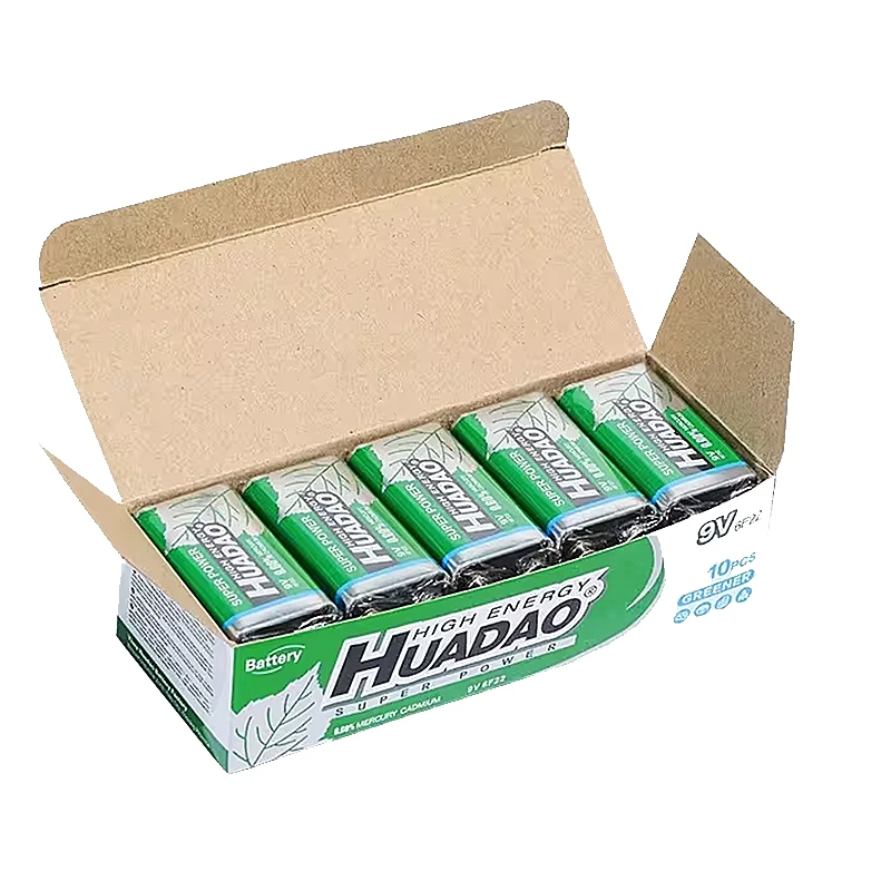 6F22 9V Disposable Alkaline Batteries 1100mAh Dry Cell for Microphone Multimeter Toy Smoke Alarm Walkie Talkie Backup Battery