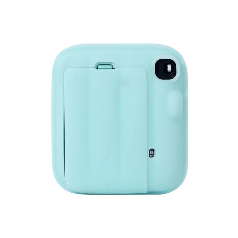 Soft Silicone Camera Case DIY Charm Holes Shock Absorbing Protective Shell with Lens Cap for Fujifilm Instax Mini 13