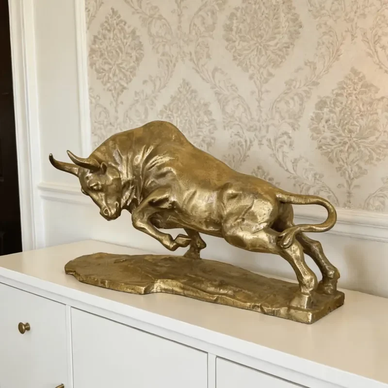 Brass bull crafts, brass bull statues, for entrance decoration, home decoration