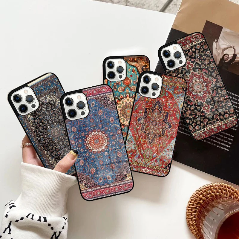 Leaf Carpet Digital Recreation of Priceless Persian Rug Phone Case Magnetic for iPhone 15 16 14 13 Pro Max 11 12 Magsafe Cover