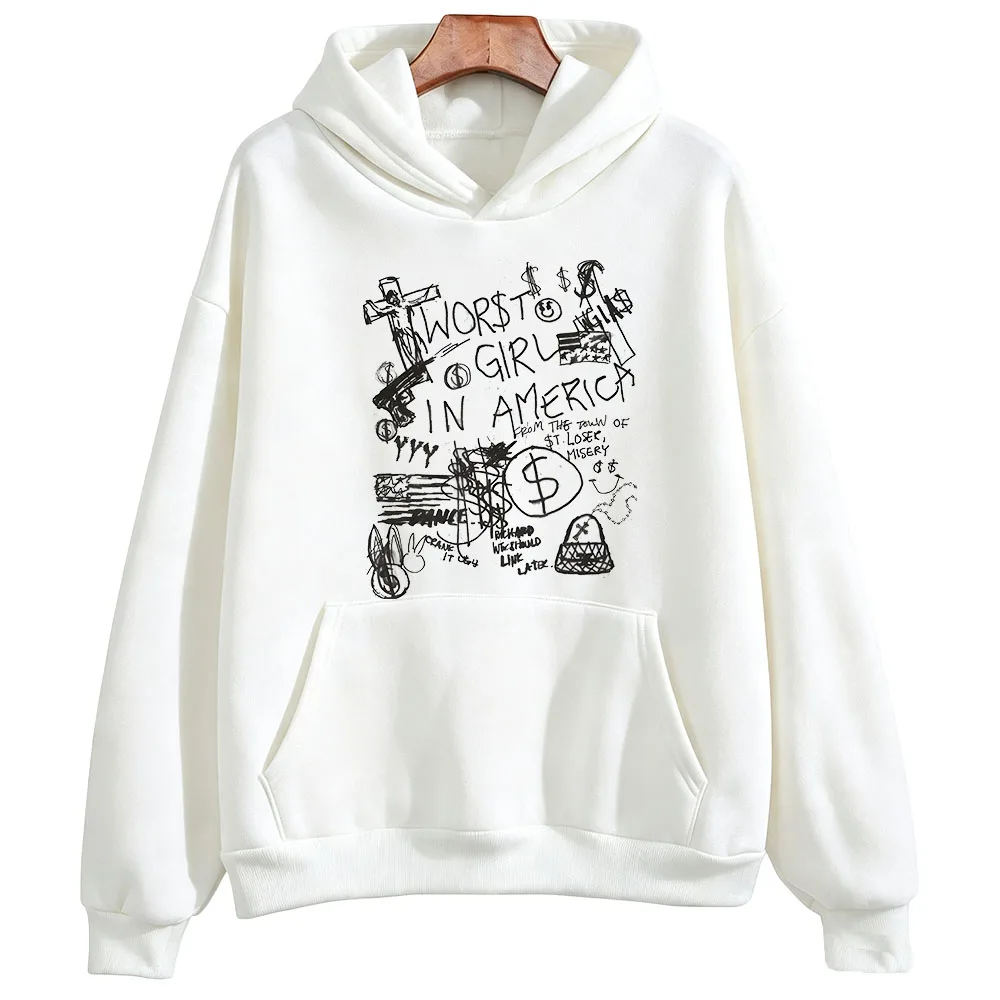 Slayyyter WGIA$ SHARPIE HOODIE Hoodie Unisex Hand Drawn Graffiti Print Pullover Hooded Sweatshirt Hyperpop Music Merch Sudaderas