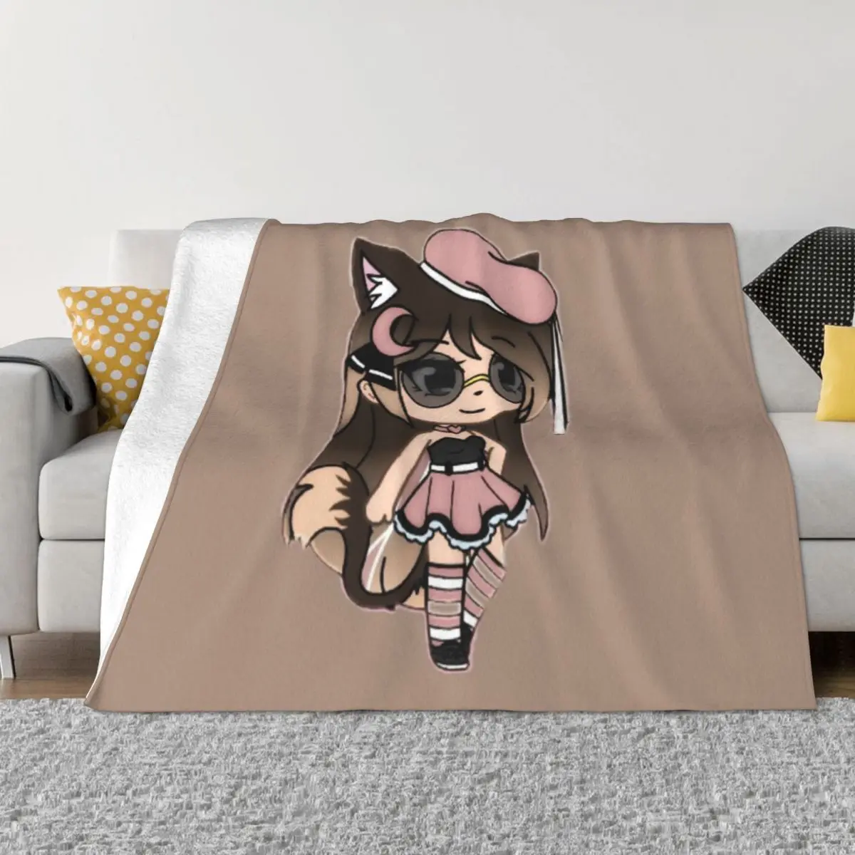 

Gacha Life Character Girl Throw Blanket Extra Large Throw Blanket Tourist Blanket