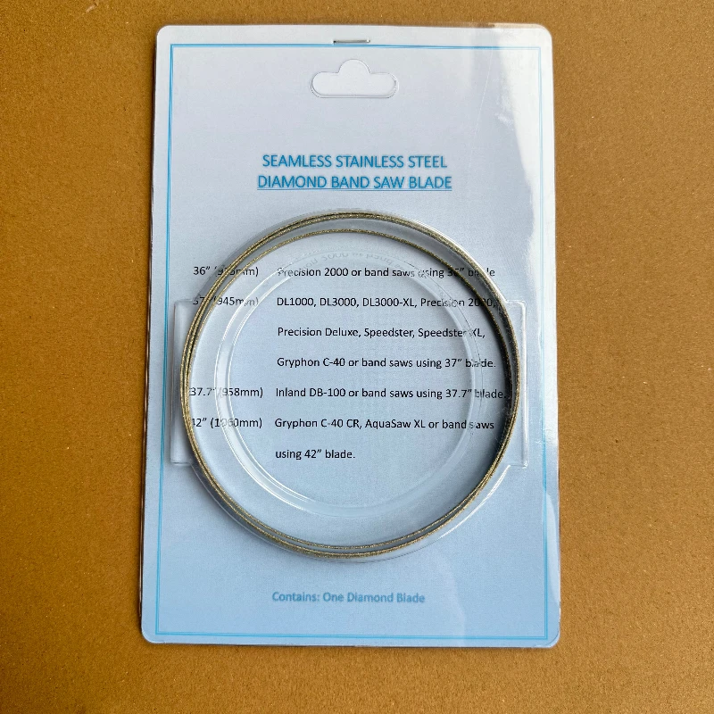 شفرة منشار شريطية بديلة مطلية بالألماس مقاس 42 بوصة × 1/8 بوصة، 1/4 بوصة لـ CR40 Custom XL، Aquasaw XL-C-40 CR مخصصة #3