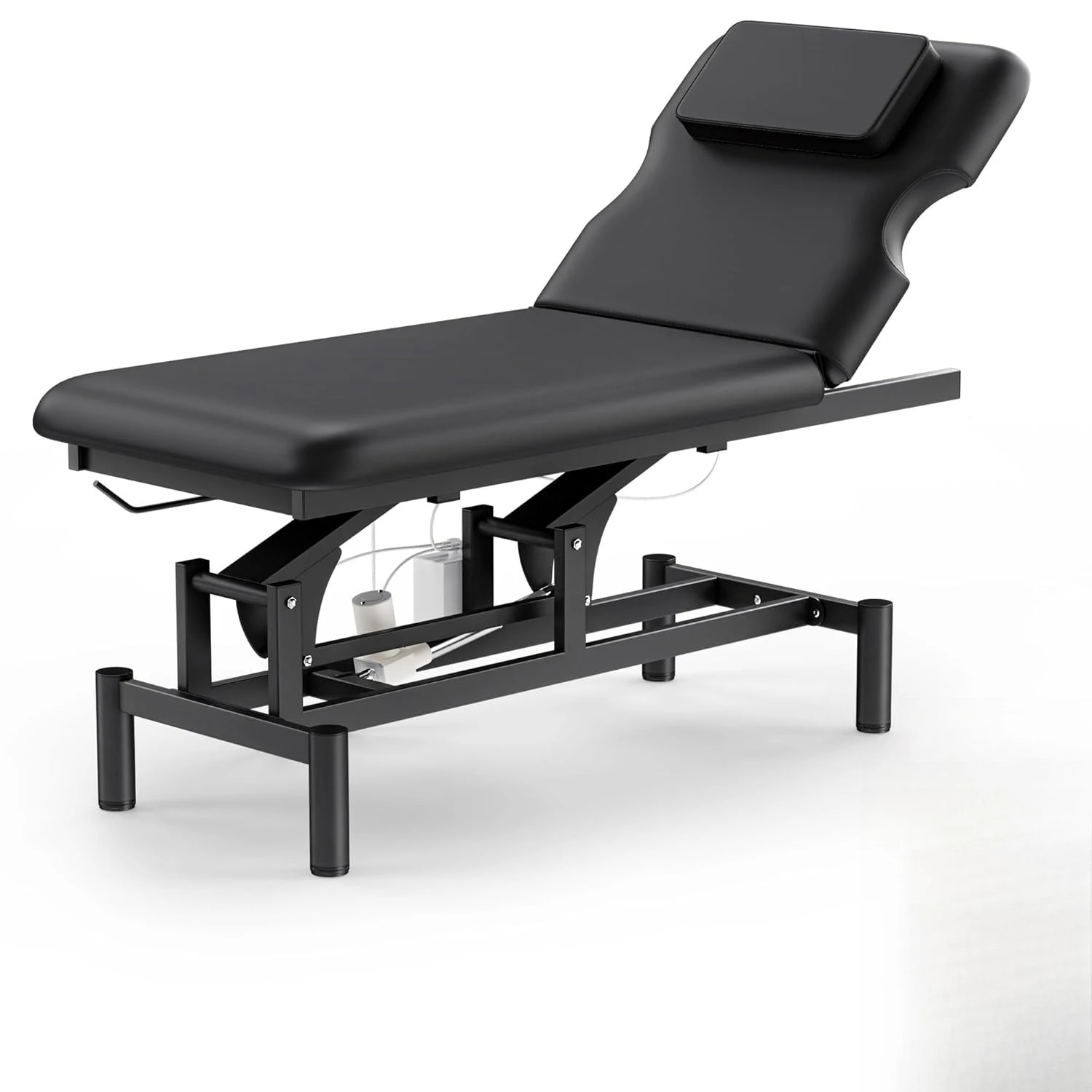 

2 Motor Electric Massage Table Adjustable Height Backrest PU Leather Metal Frame Spa Tattoo Customized