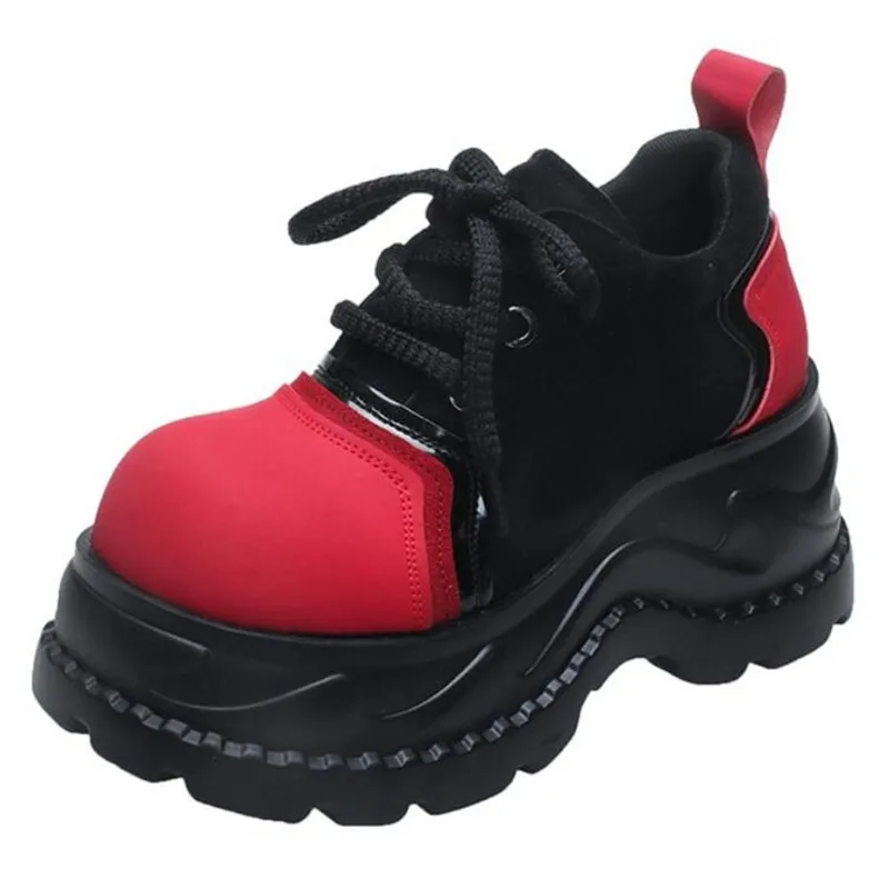 أحذية فاخرة مقسمة ذات نعل سميك منخفضة الارتفاع بمقدمة مستديرة ورباط علوي وكعب مقاوم للانزلاق لخريف وشتاء 2026 أحذية رياضية مكتنزة Zapatos Mujer