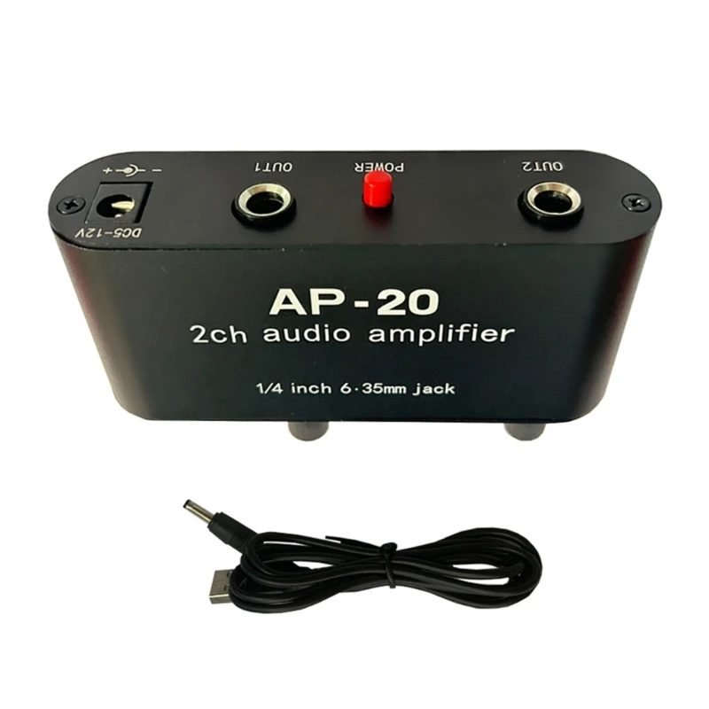 AP20 Double Channel Amplifier Preamp 20HZ-20KHZ Frequency Band for Multiple Use P8DC